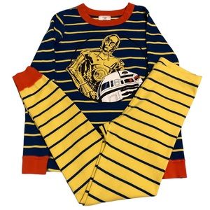 Hanna Andersson Star Wars, Long Sleeve Pajamas R2-D2 & C-3PO Size 10 Cotton